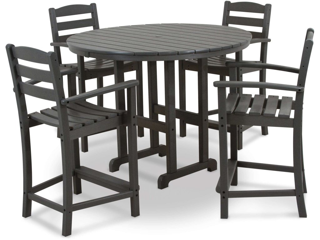 La Casa CafÃ© 5-Piece Round Farmhouse Counter Set