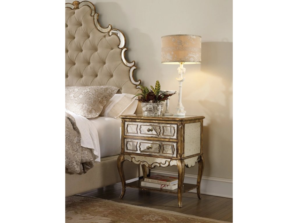 Sanctuary Mirrored Leg Nightstand - Bling - Alternative View