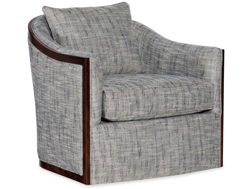 Coco Exposed Wood Swivel Chair