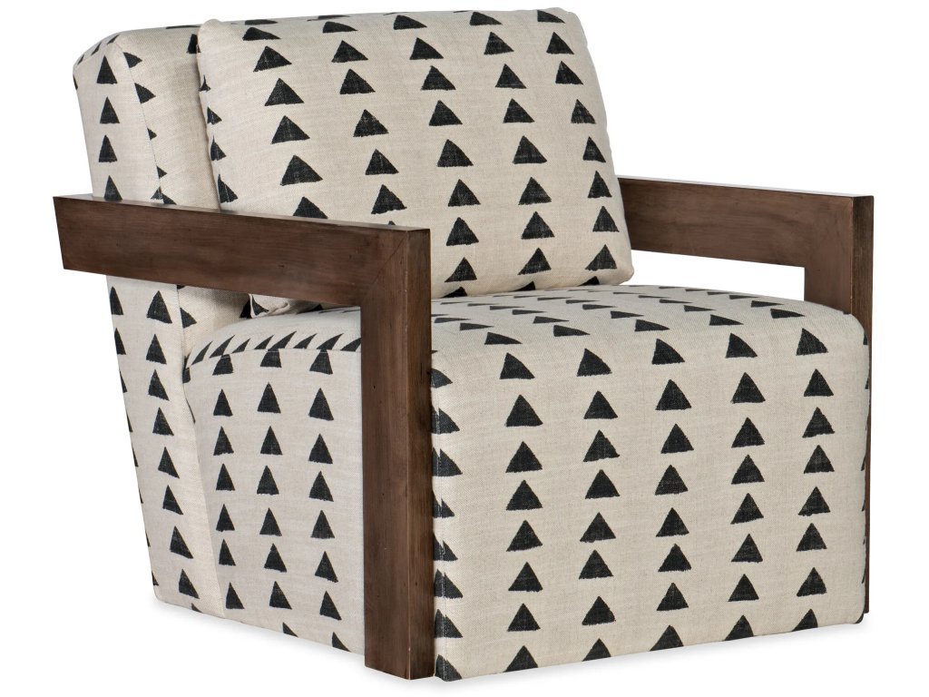 Cabell Exposed Wood Swivel Chair