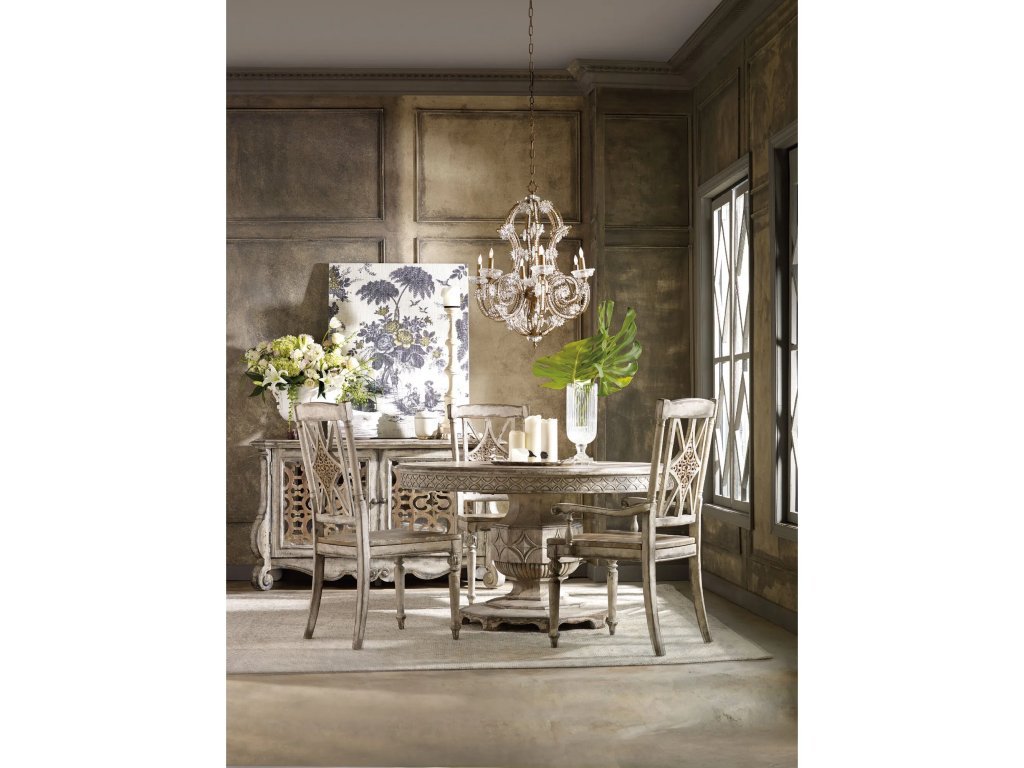 Chatelet Round Dining Table with One 20'' Leaf - Alternative View
