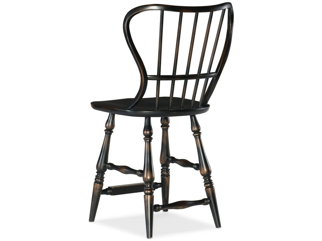 Ciao Bella Spindle Back Counter Stool-Black