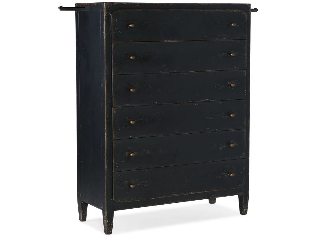Ciao Bella Six-Drawer Chest- Black - Alternative View