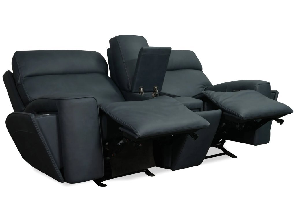 Riverton Power Gliding Console Loveseat with Power Headrest and Lumbar - Alternative View