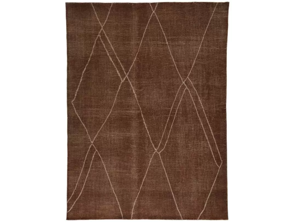 Moroccan Mushroom Indoor/Outdoor Rug Brown White