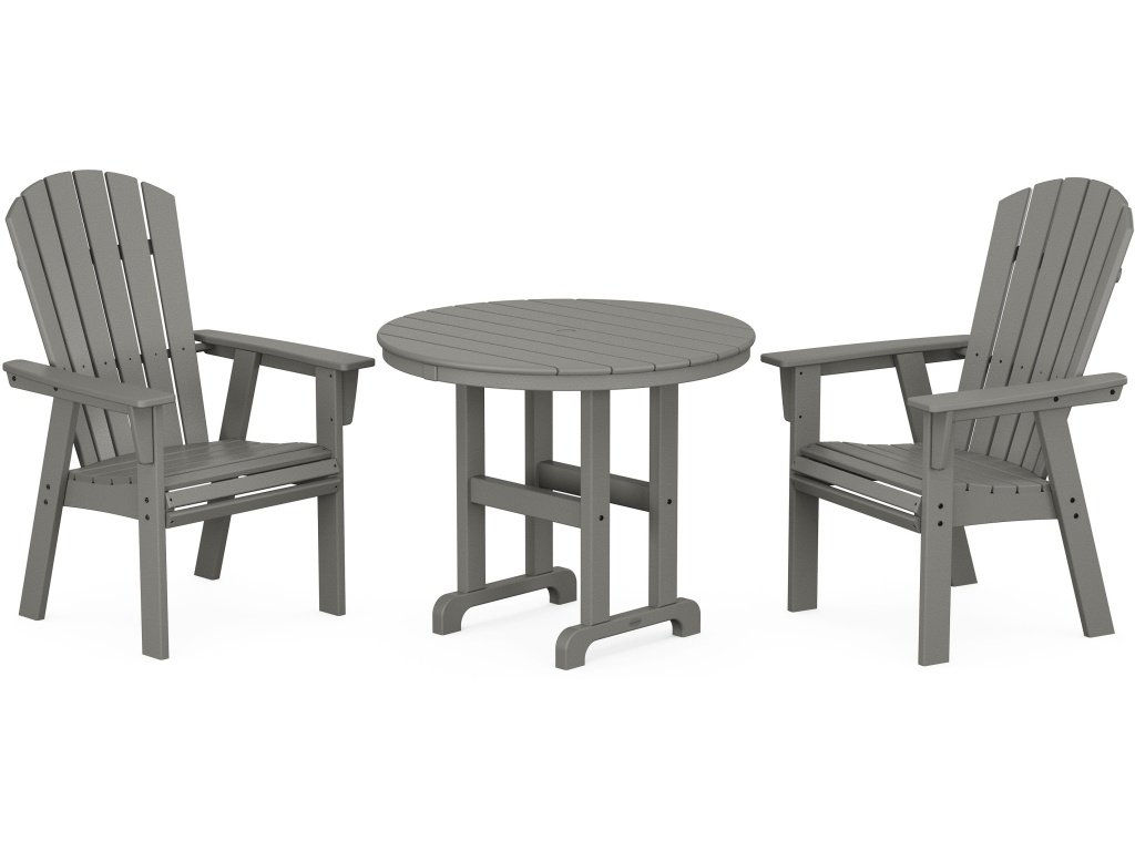 Nautical Adirondack 3-Piece Round Dining Set