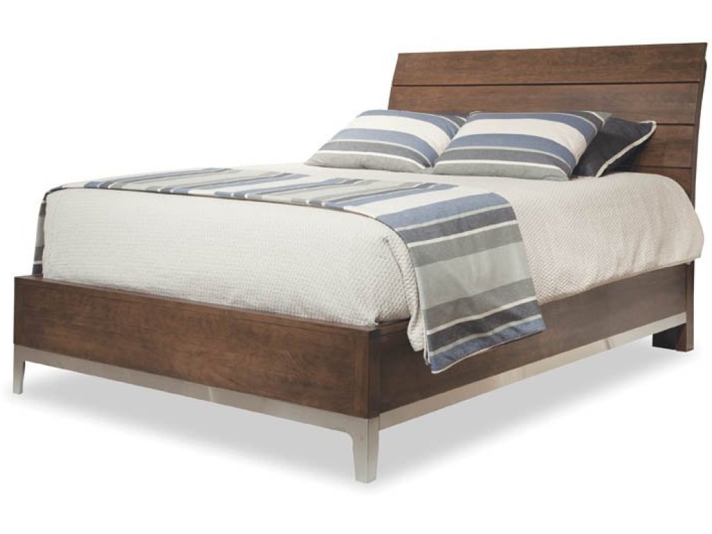 King Wood Plank Bed