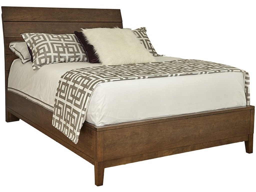 King Wood Plank Bed
