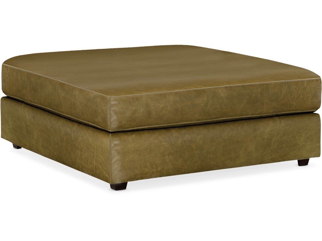Lennon 41in Square Ottoman - Leather