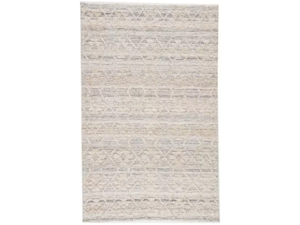 Raised Ikat Dove Indoor/Outdoor Rug Grey Cream