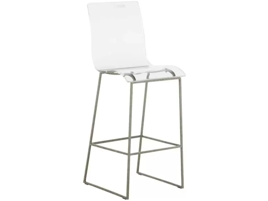 King 30.25" Bar Height Stool - Silver