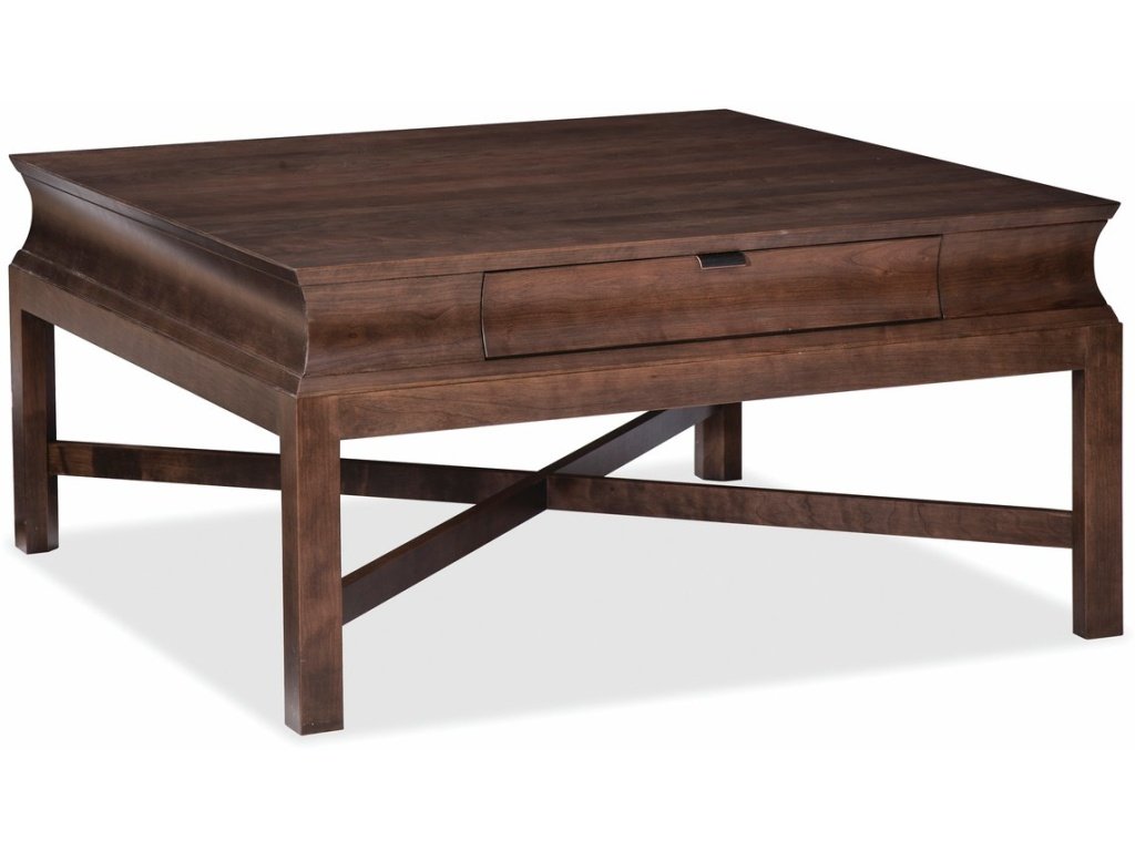 Square 1 Drawer Cocktail Table