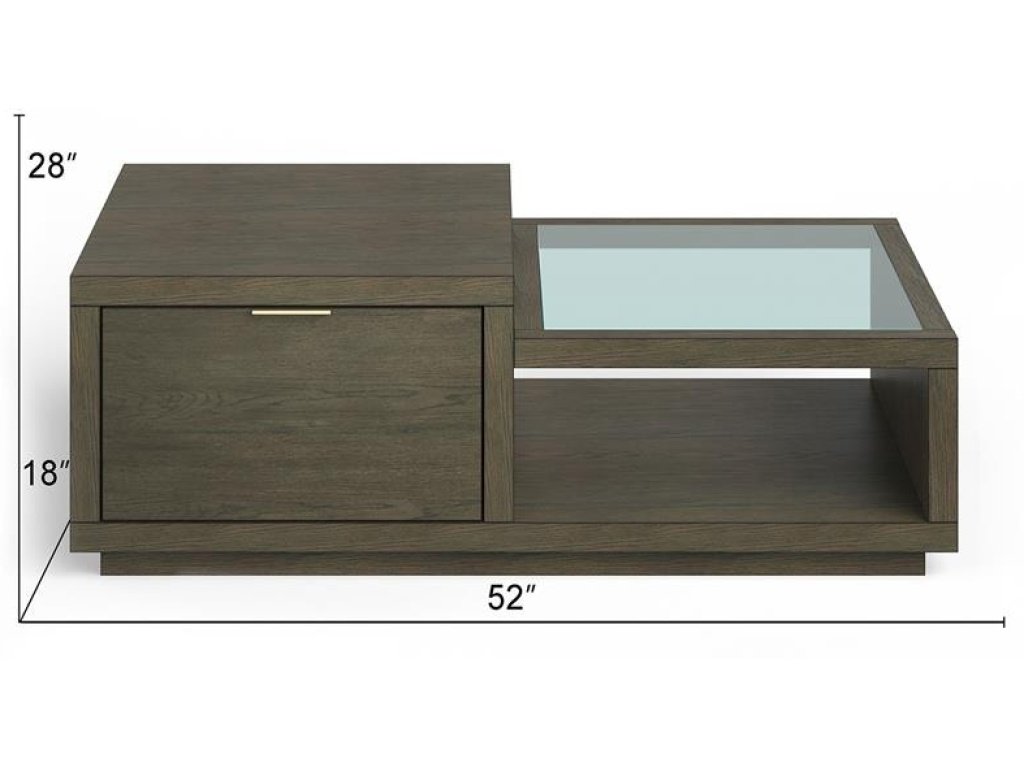 Rectangular Cocktail Table with Casters - Alternative View