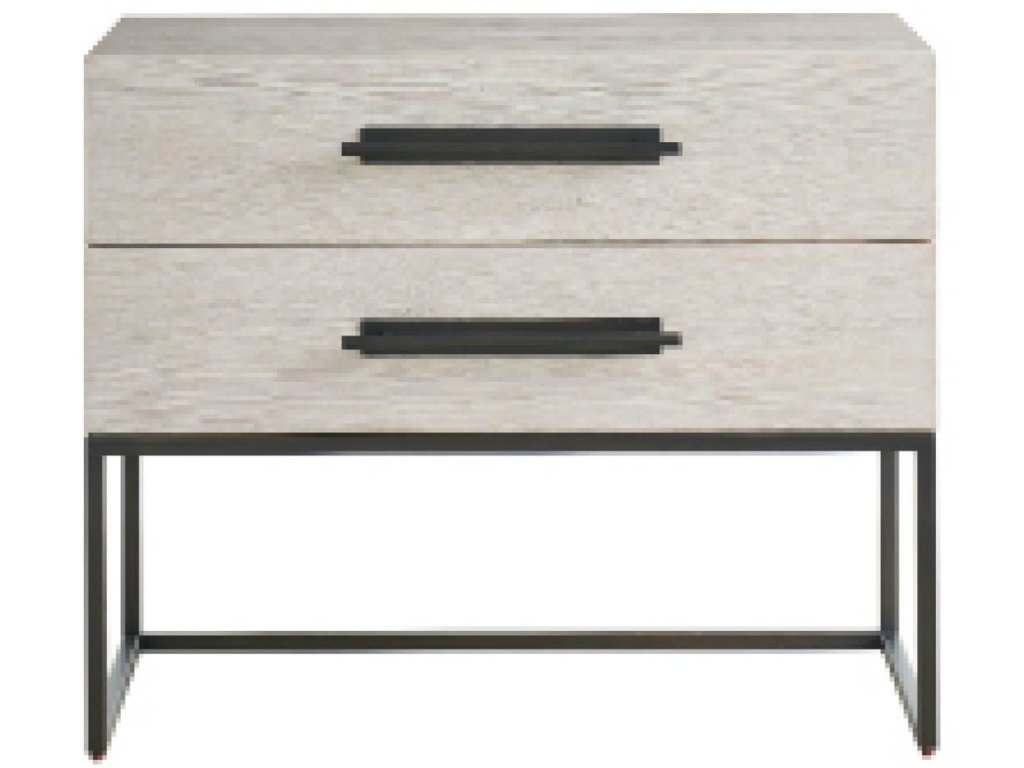 River Rock Metal Base Nightstand
