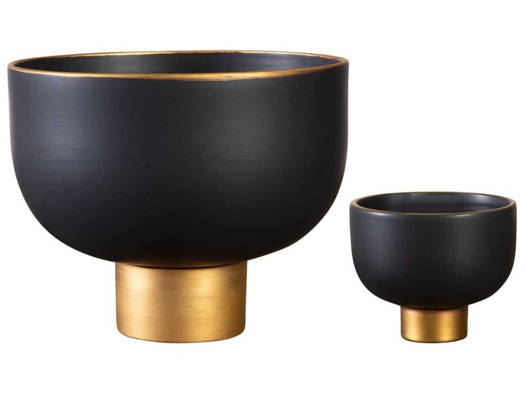 Offering Bowls - Black, S/2