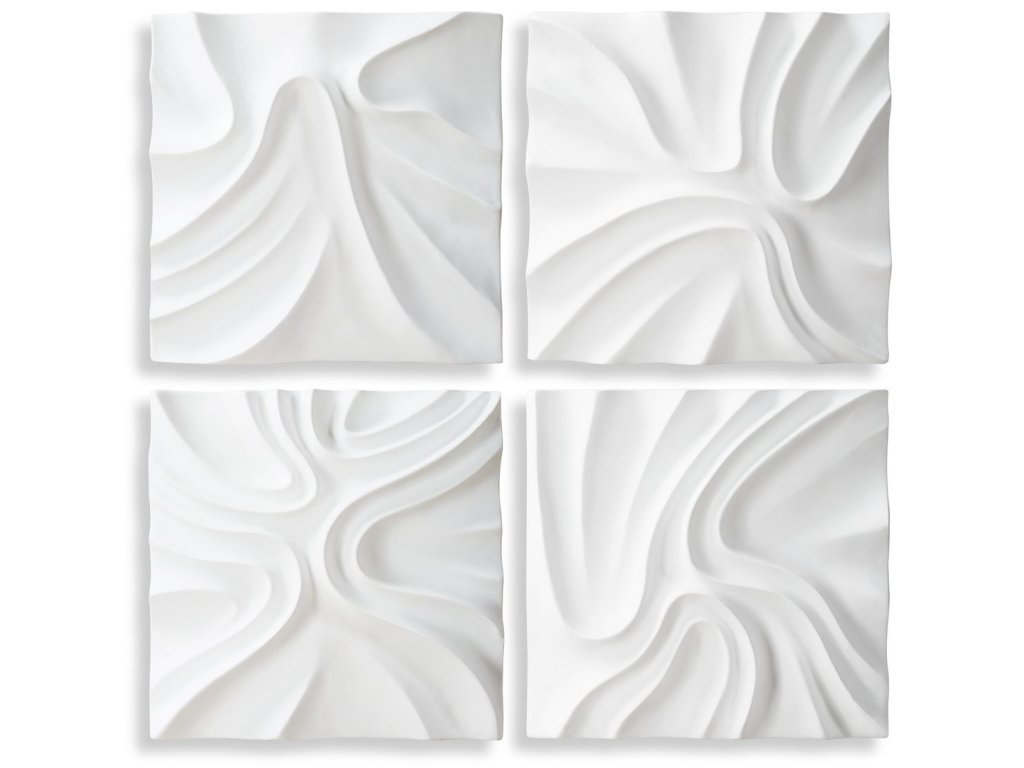 Snowdrift Wall Decor, S/4