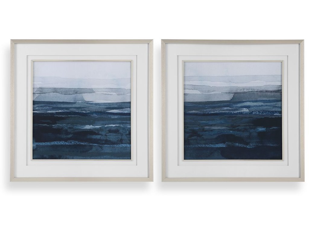 Rising Blue Framed Prints, S/2