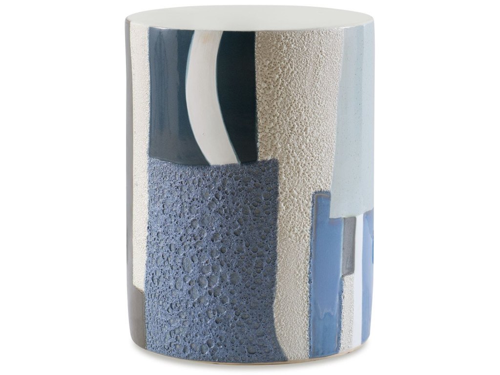 Graph Garden Stool - Blue