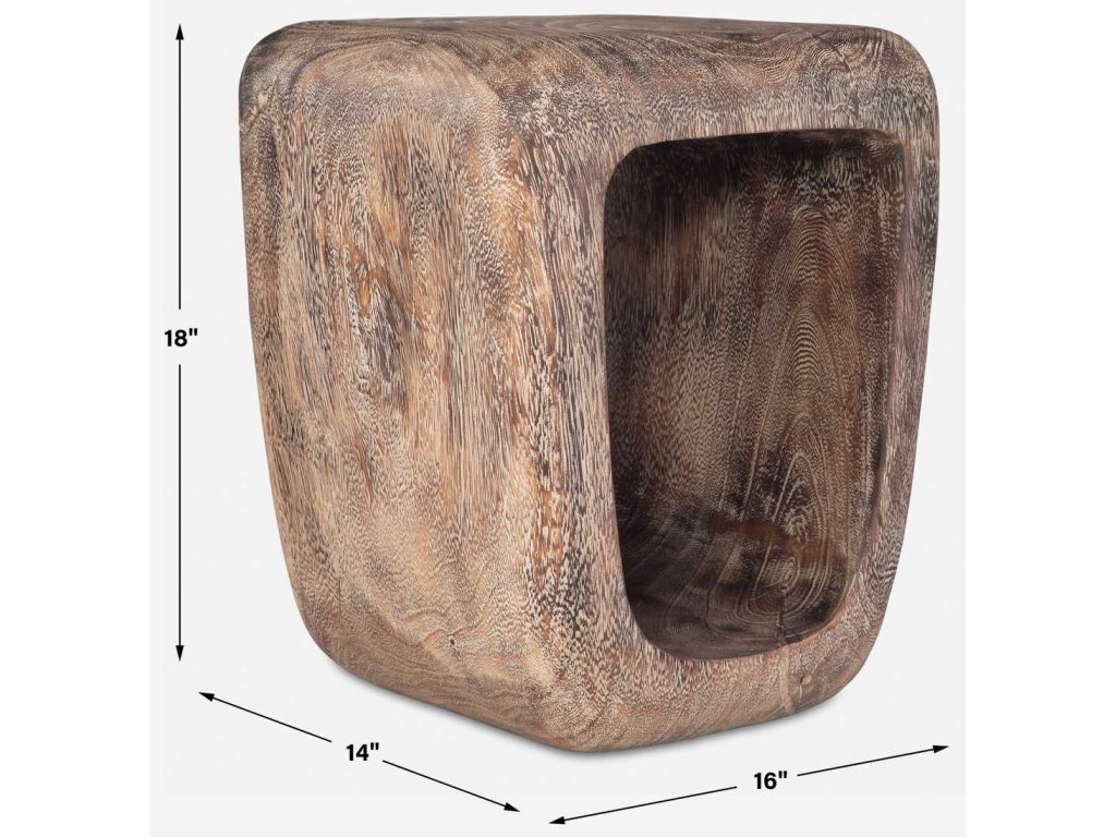Loophole Accent Stool, Bleached Wash