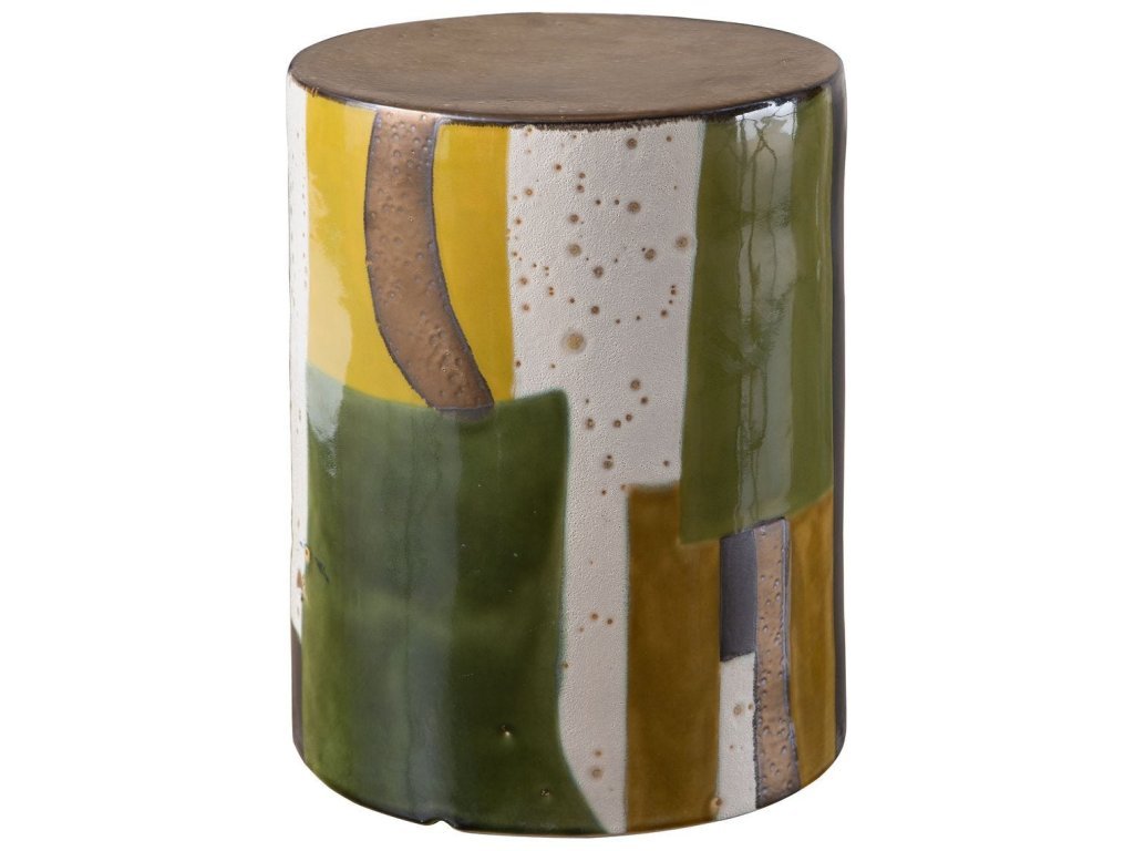 Graph Garden Stool - Green