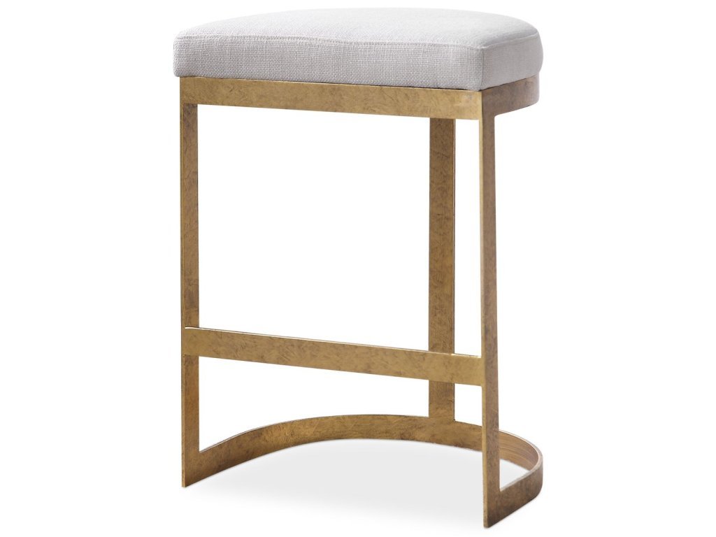 Ivanna Counter Stool, Gold - Beige