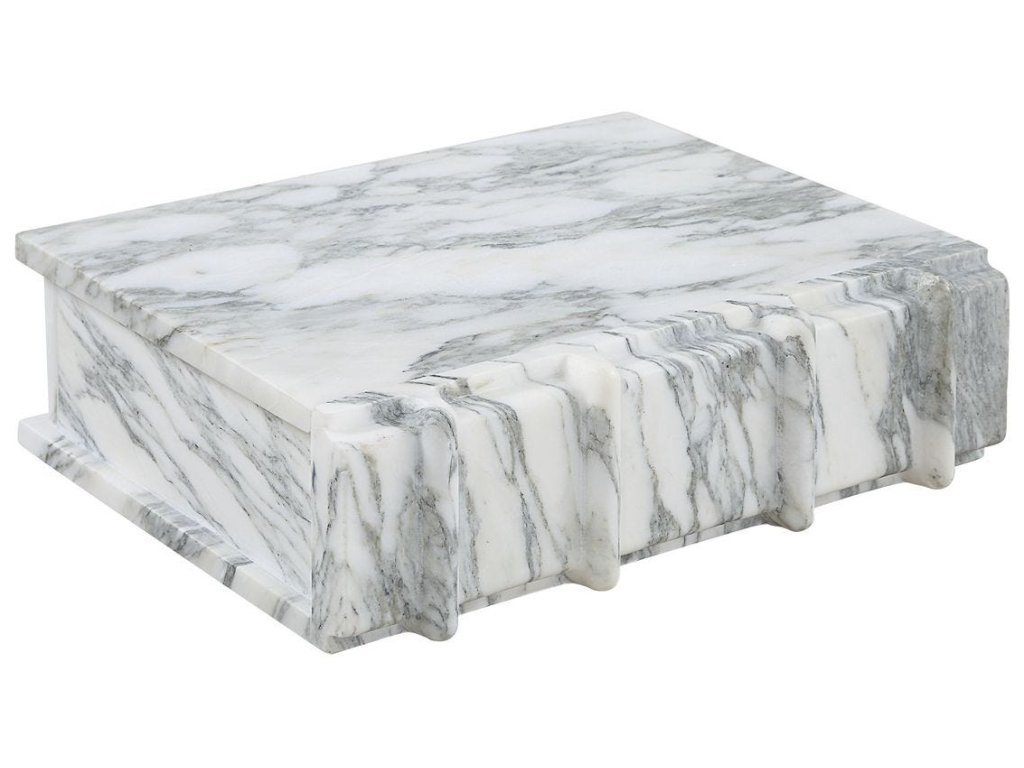 Novel Box - Arabescato Marble Small