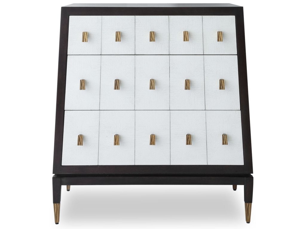 Pyramid Chest - Walnut/White