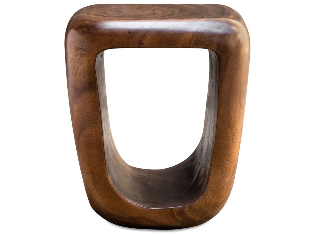 Loophole Accent Stool, Natural Wash