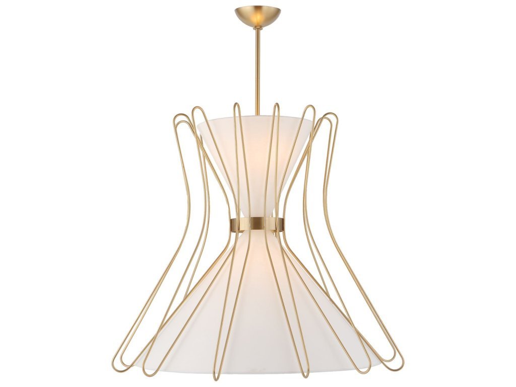 Boomerang, 4 Lt Pendant - Brass Grande