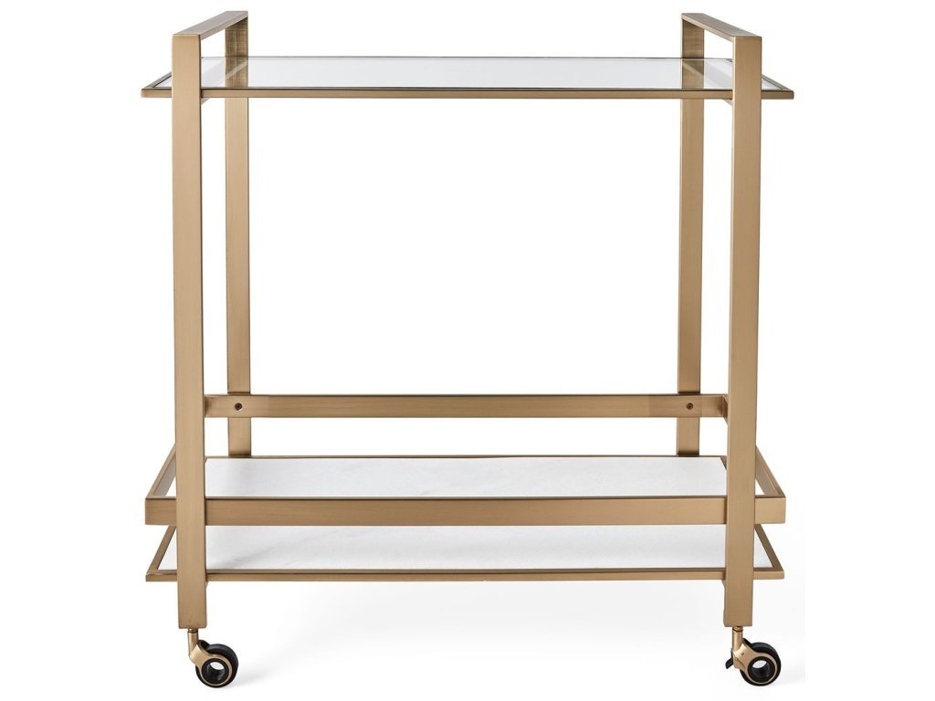 Roll Along Bar Cart - Brass