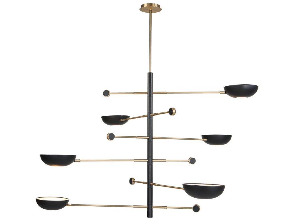 Swinger, 6 Lt Pendant - Black