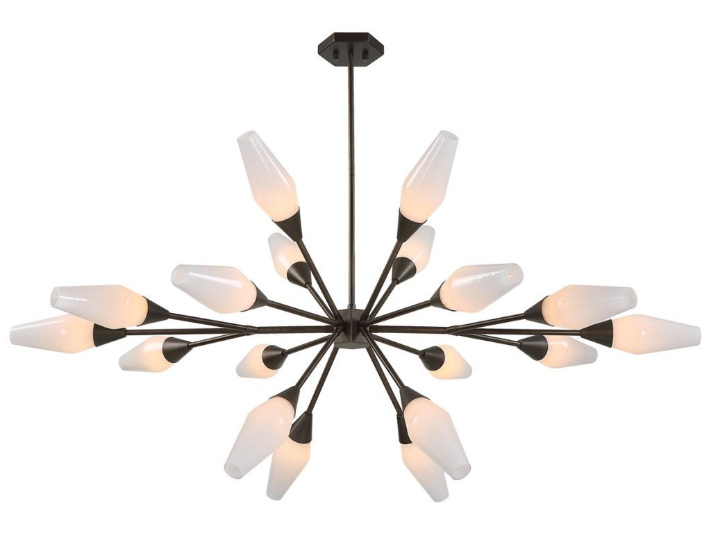 Agapanthus, 18 Lt Pendant - Bronze