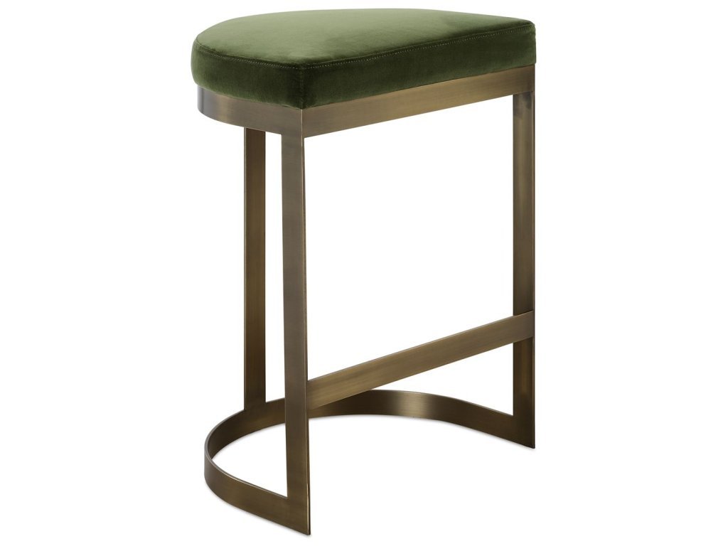 Ivanna Counter Stool, Brass - Moss