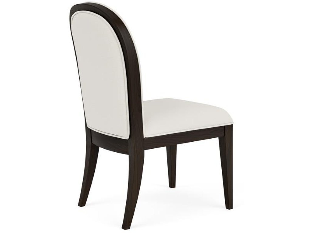 Curved Upholstered Side Chair