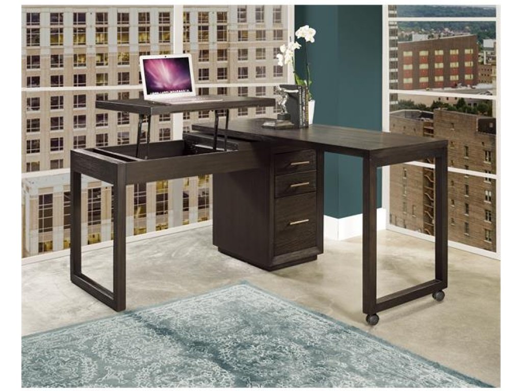 Swivel Lift Top L-Desk
