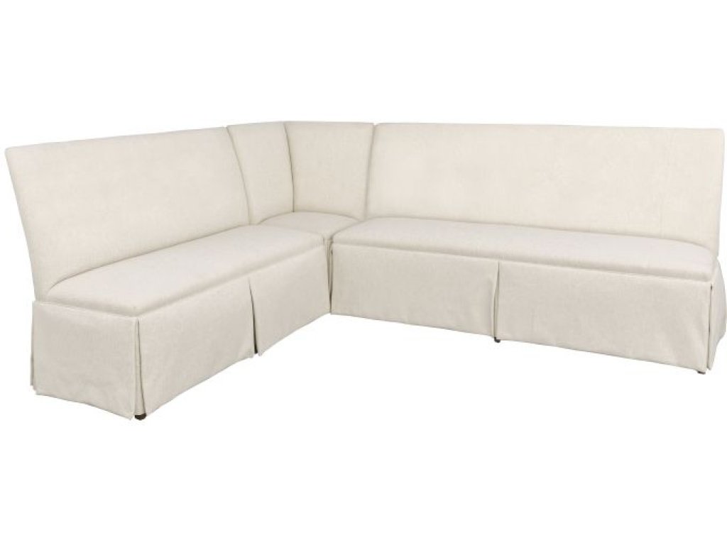 Straight Back Skirted Armless Banquette 72"