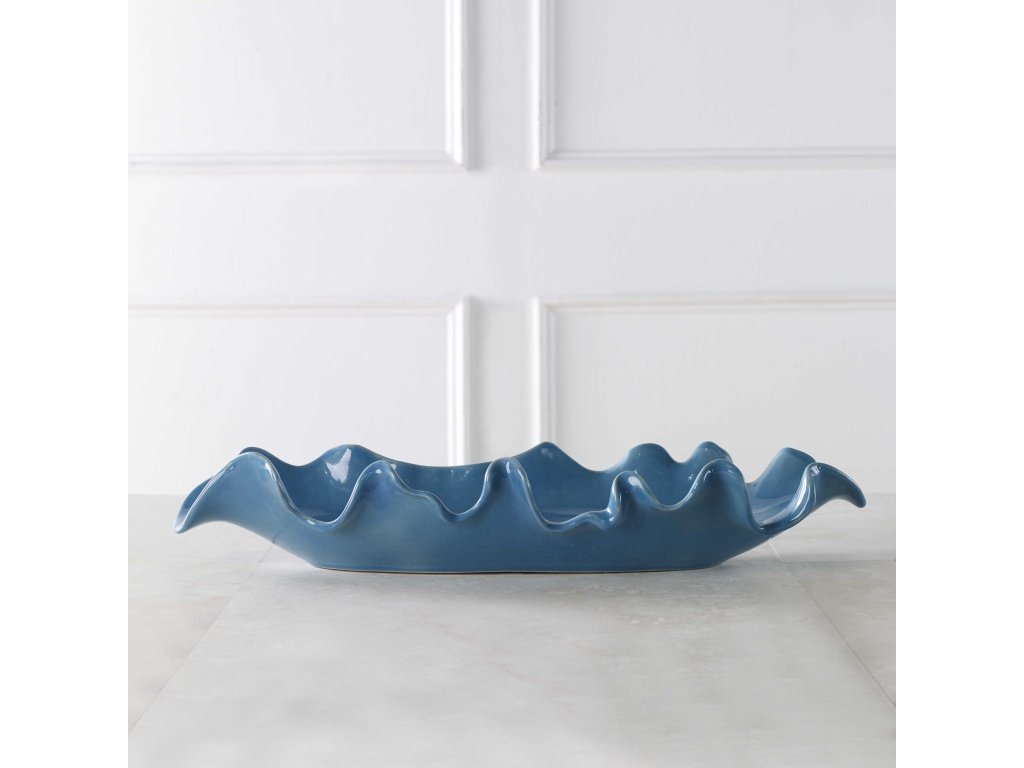 Ruffled Feathers Bowl, Blue