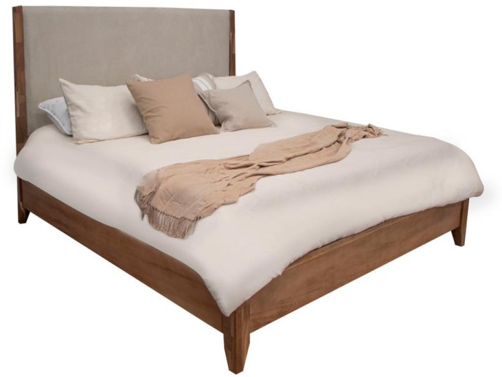 Parota Nova, Upholstered Headboard King Bed