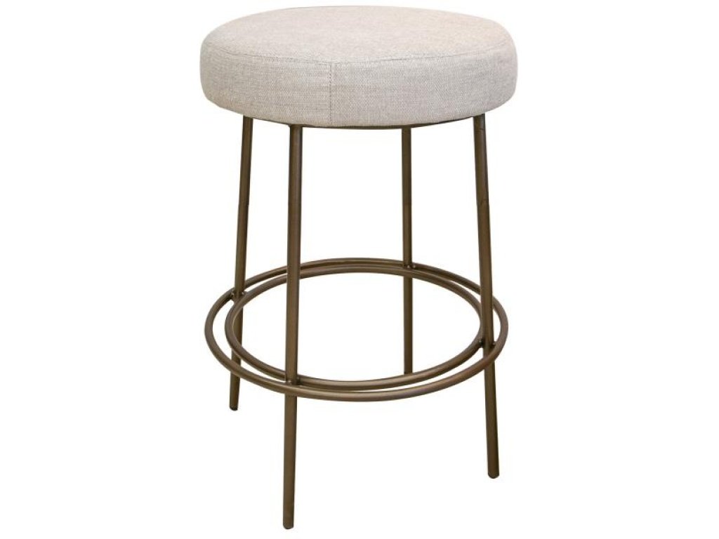 Wooden Frame & Metal Base, 24" Stool