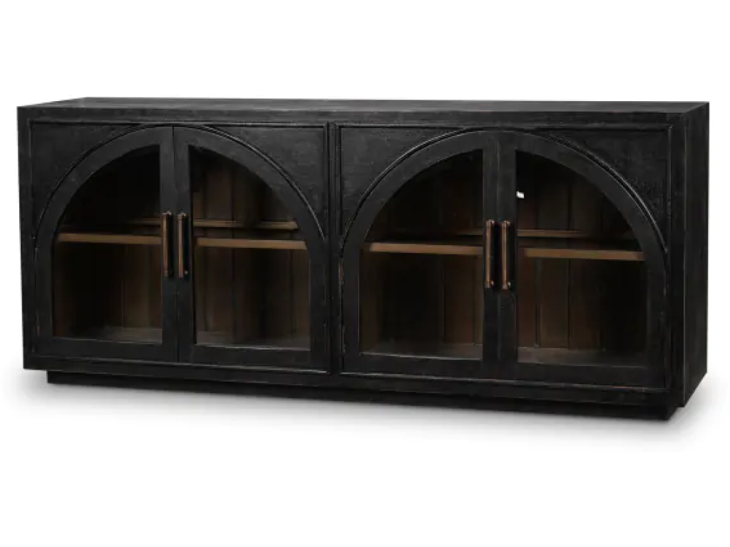 Vannes 4 Door Sideboard w/ Glass Shelves