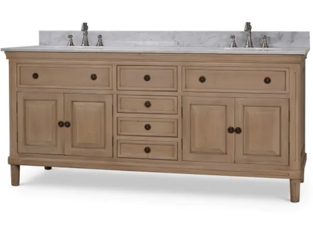 Hayward Double Vanity w/ Sink & Marble Top