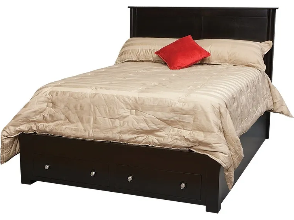 Cosmopolitan Queen Pedestal Bed w/ 2 Drawers on End