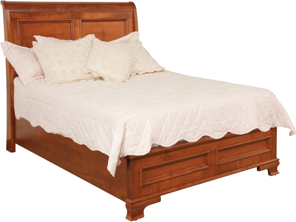 Classic Queen Sleigh Bed w/Low Footboard