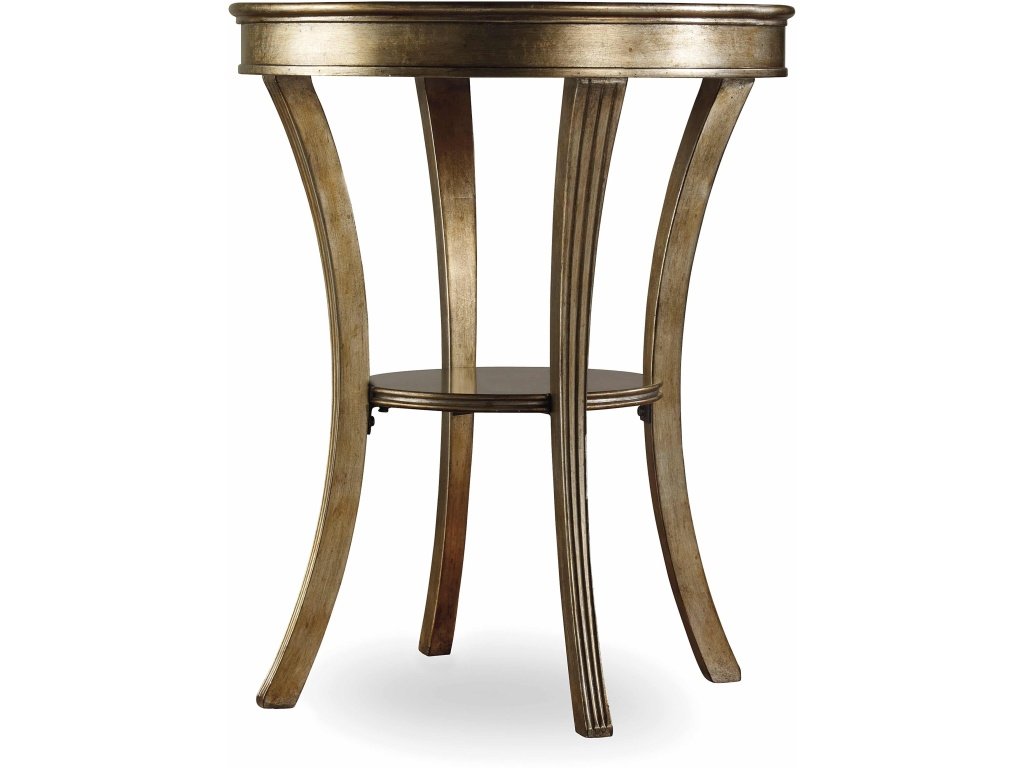 Sanctuary Round Mirrored Accent Table - Visage