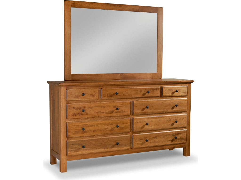 Lewiston 9-Drawer Double Dresser w/ Tall Wide Mirror