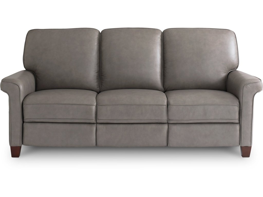 Dixon Leather Roll Club Arm Power Sofa