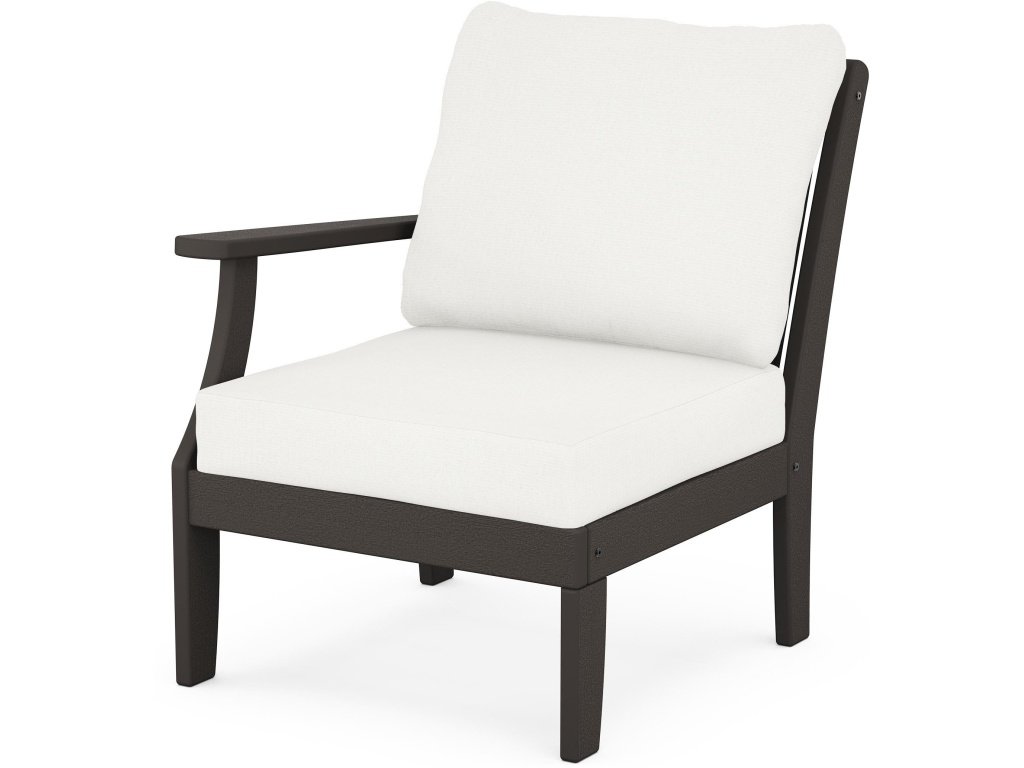 Braxton Modular Left Arm Chair In Vintage Finish
