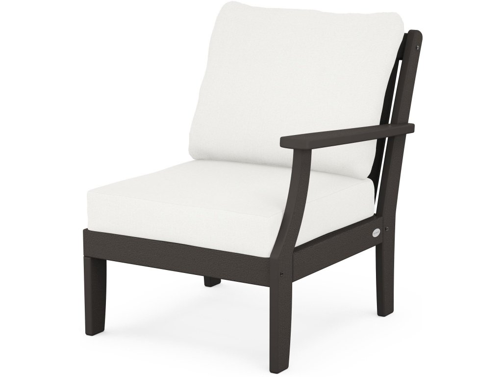 Braxton Modular Right Arm Chair In Vintage Finish