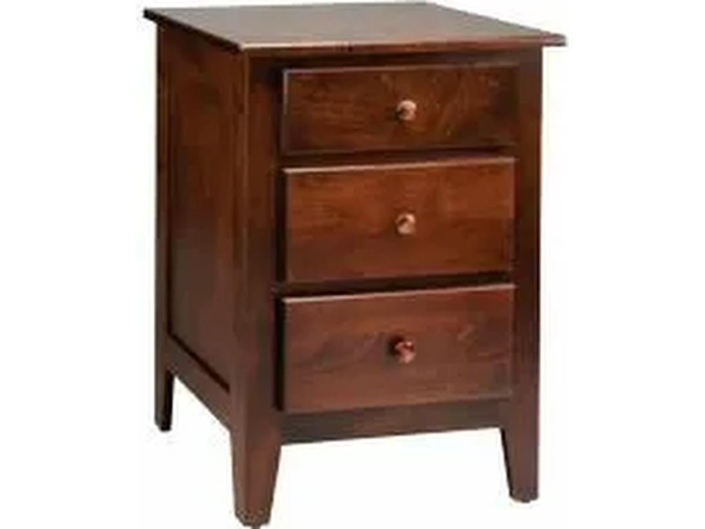 Mapleton 3-Drawer Nightstand w/ Wood Knobs