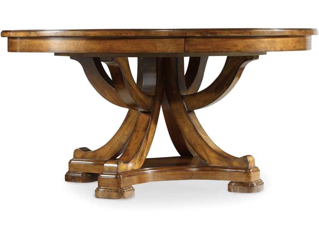 Tynecastle Round Pedestal Dining Table with One 18'' Leaf
